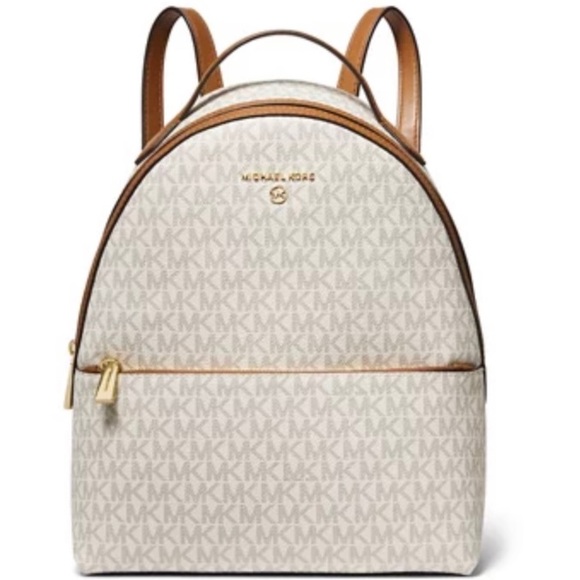New MICHAEL KORS Valerie Medium Logo Backpack - Picture 1 of 4